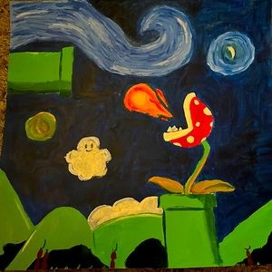 Self made Mario themed painting